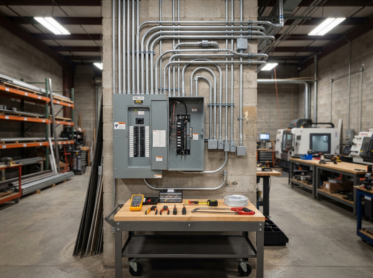 Commercial and industrial electrical installation